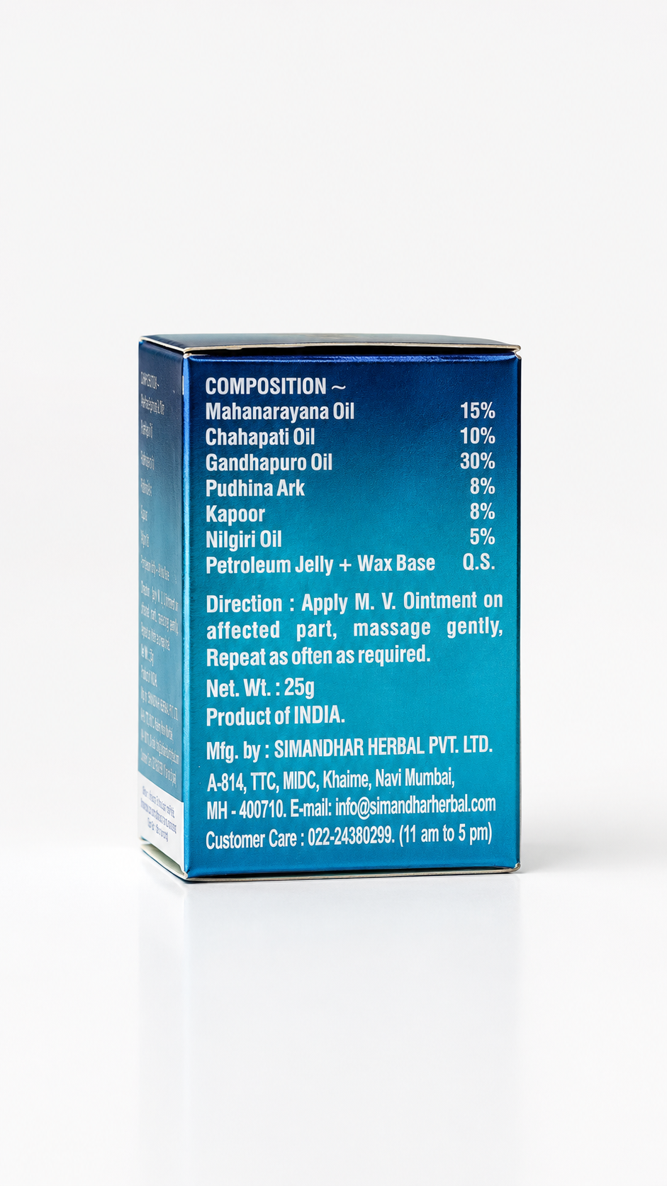 M.V. Ointment Ingredients Final 26-08-26